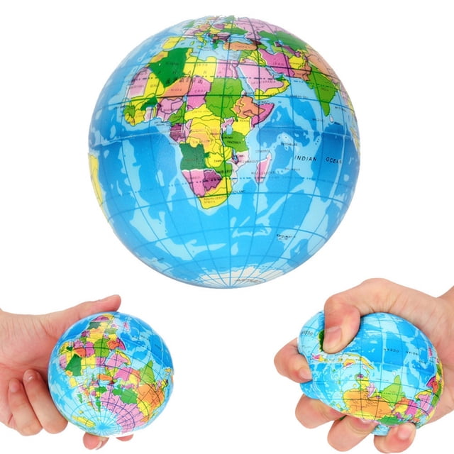 Squishy Squeeze World Map Globe Palm Ball Slow Rising Stress Reliever Kids Toys
