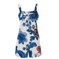 thumbnail image 5 of Pisexur Combinaison Décontractée pour Femmes Plus Size Summer Floral Sans Manches Ample Réglable Bretelles Spaghetti Shorts Extensibles d'Une Seule Pièce avec Poches S-3XL, 5 of 5