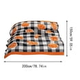 thumbnail image 3 of Product Classification Blanket Product Title Sac Fall Throw Blanket Orange Pumpkin Rugged Jacquard Cozy for Sofa Black White Checkered Halloween Theme, 3 of 4