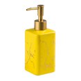 thumbnail image 1 of Qeeadeea Marble Soap Dispenser For Bathroom Kitchen, Hand Ceramic Soap Dispenser, Gold Soap Dispenser, Refillable Lotion Dispenser-yellow-320ml/11.3oz, 1 of 6