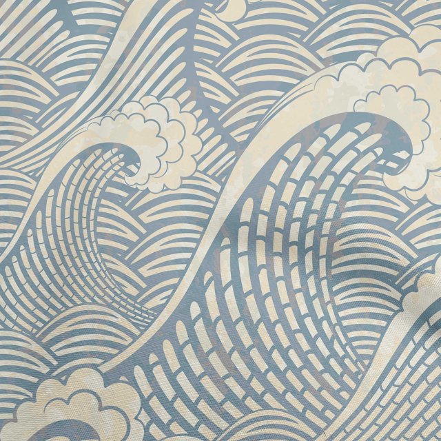 oneOone Polyester Spandex Dusty Blue Fabric Japanese Sewing Craft Projects Fabric Prints By Yard 56 Inch Wide