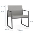thumbnail image 2 of Fauteuil d'Appoint Surdimensionné Gansett pour Réception / Acier Charbon / Noir, 2 of 5