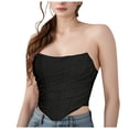thumbnail image 1 of Kcodviy Women's Corset Solid Color Camisoles with Padding Fishbone Body Shaping Coat Long Layering Tops for Women Plus Size Women's Bone Dress Waist Express Small Top Seal Mesh Zipper, 1 of 5