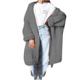 thumbnail image 1 of CEHVOM Women'S Fashion Knitted Long Pattern Cardigan Sweater Coat Clearance, 1 of 6