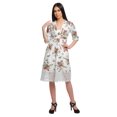 thumbnail image 3 of Moomaya Robe à Manches Courtes pour Femmes Robe de Soirée en Coton Imprimé Tenue Décontractée, 3 of 4