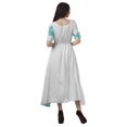 thumbnail image 4 of Moomaya Robe Midi en Viscose à Manches Courtes Imprimée Style Santoon à Taille à Cordon pour Femmes, 4 of 4