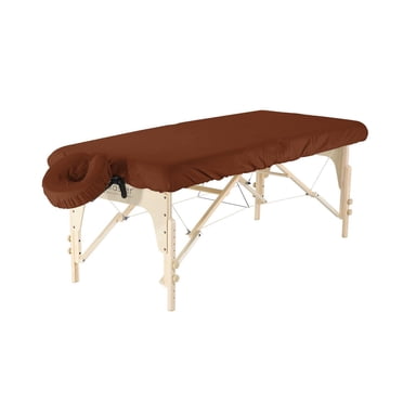 Master Massage set de 2 pièces Housse de table de massage en microfibre Lavable en machine couleur chocolat noir