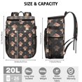 thumbnail image 3 of Botanical Mushroom Leakproof Cooler Backpack - 20L Insulated Soft Cooler Bag with Multiple Pockets for Picnic, Hiking & Travel, Lightweight Design, 3 of 6