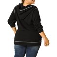 thumbnail image 3 of Unique Bargains Women's Plus Size Zip Front Long Sleeve Pocket Hoodies, 3 of 8