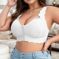 thumbnail image 4 of biudgviw Women's Front Closure Bras Plus Size Full Coverage Lace Push up Underwire Bras Supportive Everyday Bralettes, 4 of 7