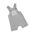 thumbnail image 2 of Xingqing Summer Newborn Baby Girls Boys Rompers 6 Colors Rainbow Printed Strap Sleeveless Button Jumpsuits, 2 of 7