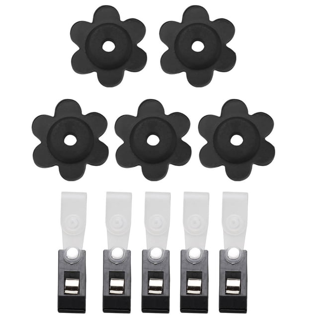 10PCS Seasonal Garden Flags Stoppers Made of Rubber and Plastic as Anti Wind Clips Set with Flower Shape Design to Keep Flags from Tangling Fit for Small Flag Poles and Work in All Weathers