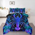 thumbnail image 1 of Erosebridal Ensembles de Couette Néon Homard Format Simple, Couettes et Duvets Feuilles Botaniques, Noir Marine, Réversible, 1 of 7