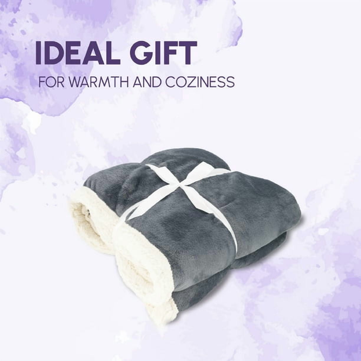Beddora Luxury Flannel Sherpa Throw Blanket – 50” x 60” – Ultra-Soft & Warm – 450 GSM Plush Reversible Fleece – Cozy Winter Couch or Bed Blanket