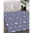 thumbnail image 3 of Ahgly Company Tapis Rond Lavable en Machine Intérieur Transitionnel Bleu Minuit, 8 Pieds Rond, 3 of 7