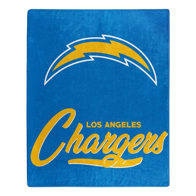 Caseys 9060427013 50 x 60 in. Los Angeles Chargers Raschel Signature Design Blanket