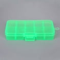 thumbnail image 4 of 10 Grid Plastic Jewelry Removable Storage Box Beads Earring Jewelry Earring Container Green, 4 of 5