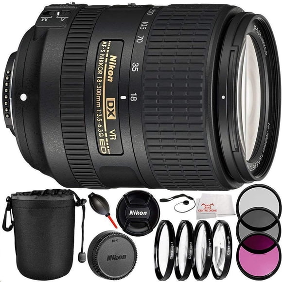 Nikon AF-S DX NIKKOR 18-300mm f/3.5-6.3G ED VR Lens Bundle with Manufacturer Accessories & Accessory Kit (13 Items) - International Version (No Warranty)
