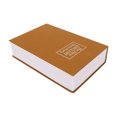 thumbnail image 1 of Book Safe, Storage Lock Box Small Book Safe  For Traveling Brown, 1 of 8