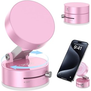 Magnetic Suction Phone Holder, 360° Adjustable Car Phone Mount with Ultra-Strong Vacuum Cup, Universal Hands-Free Cell Phone Stand for iPhone 16/15/14/13/12 & Android – Perfect for Car