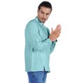 thumbnail image 3 of Atasi Chemise Henley Indienne pour Homme à Manches Longues, Décontractée, Col Mandarin, Courte Kurta, 3 of 7