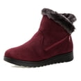 thumbnail image 2 of Kyusrd Bottes d'Hiver pour Femmes Bottines Femmes Mode Chaussures d'Hiver Chaudes Bout Rond Talon Moyen Bottes à Tige Moyenne, 2 of 6