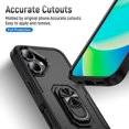 thumbnail image 4 of [PST] iPhone 16 Ring Case, Dual Layers Heavy Duty Magnetic Hard Kickstand Case with Ring Stand, 4 of 5