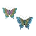 thumbnail image 1 of Set of 2 Multicolor Metal Butterfly Wall Decor Outdoor Indoor Hanging Sculptures, 1 of 4