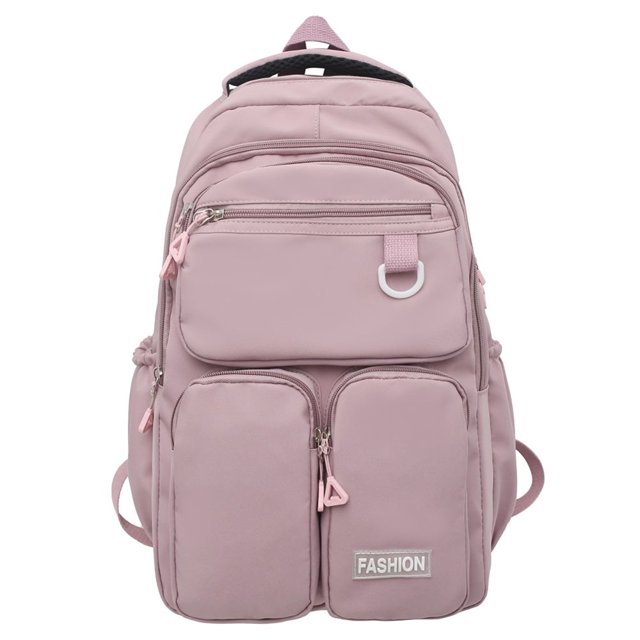 Sac à Dos Décontracté pour Étudiant, Sacs d'École Mode, Grande Capacité pour les Vacances (Rouge)