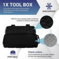 thumbnail image 4 of Black Hard Shell ABS Carrying Toolbox Shockproof Portable Toolbox Secure Tools Instrument Tool Storage Case, 4 of 5