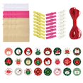thumbnail image 2 of Christmas Gift Bag Set Christmas Creative Non-woven Cloth Gift Bag Set Christmas Tree Decoration Candy Bag with Clips Stickers Rope for Home Garden Store, 2 of 9