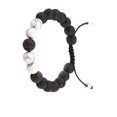 thumbnail image 1 of Mode Correspondant Bracelets Réglable Noir Mat Roches Diffuseur Bracelet de Prière Perles Femmes Accessoires Cadeaux pour les Hommes 8mm Pin Blanc, 1 of 6
