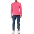 thumbnail image 2 of INSPIRE CHIC Chandails pour Hommes, Chandail à Col Roulé, Manches Longues, Extensible, Coupe Ajustée, Hauts 46 Fuchsia, 2 of 7