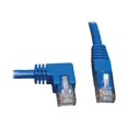 thumbnail image 3 of Eaton Tripp Lite Series Left-Angle Cat6 Gigabit Molded UTP Ethernet Cable (RJ45 Left-Angle M to RJ45 M), Blue, 10 ft. (3.05 m) - Patch cable - RJ-45 (M) to RJ-45 (M) - 10 ft - CAT 6 - left-angled connector, stranded - blue, 3 of 3