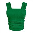 thumbnail image 1 of AherBiu Débardeurs Courts pour Femmes 2024 Tendance Été Ajusté Camisole Col Carré Sans Manches, 1 of 3
