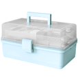 thumbnail image 1 of MesaSe Pill Storage Box 3-Layer Large Capacity Home Cosmetics Case Plastic Sundries Organizer  Ordinary Style  Pink, 1 of 10