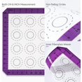 thumbnail image 3 of U-Taste Tapis de Cuisson en Silicone Résistant à la Chaleur pour Macarons, Feuille de Cuisson Réutilisable Antiadhésive avec Cercle de Mesure pour Four (Taille Demi-Feuilles, Lot de 2, Violet), 3 of 7