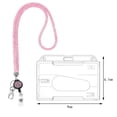 thumbnail image 2 of Cosmug Bling Crystal Rhinestone Lanyard Keychain | Sparkly Id Badge Holder for Women & Kids | Adjustable Neck Strap for Keys, Wallet & Cards | Teacher Student Accessory, E, 2 of 8