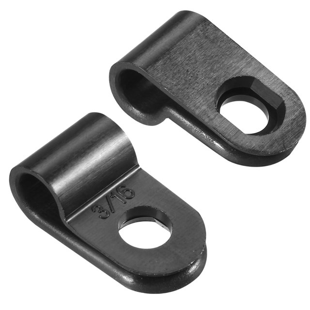 Unique Bargains 300 Pcs Pinces de Câble en Nylon Type R pour Gestion des Câbles 4.8mm
