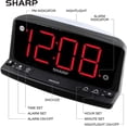 thumbnail image 4 of Réveil Numérique à DEL SHARP – Fonctionnement Simple - Grands Chiffres Faciles à Voir, Veilleuse Intégrée, Alarme à Bip Fort avec Répétition, Gros Chiffre Rouge Vif, 4 of 5