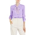 thumbnail image 1 of INSPIRE CHIC Women's Tie Neck Button Down Work Long Sleeves Blouse Shirts, 1 of 5