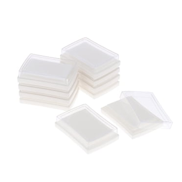 10x Tampon Vierge Sans Couleur Tampon Vide pour Bricolage Tampon d'Encre pour Doigts pour Recharge d'Encre Peinture