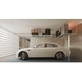 thumbnail image 2 of 3x6ft Overhead Garage Storage Rack, Heavy Duty Height Adjustable Ceiling Storage Shelves, 72"x 36"x40", White, 2 of 10