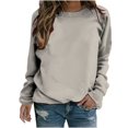 thumbnail image 1 of Sweat-shirts Décontractés à Col Rond à Manches Longues Coupe Ample Pull-Overs Doux Automne Vêtements de Mode, 1 of 5