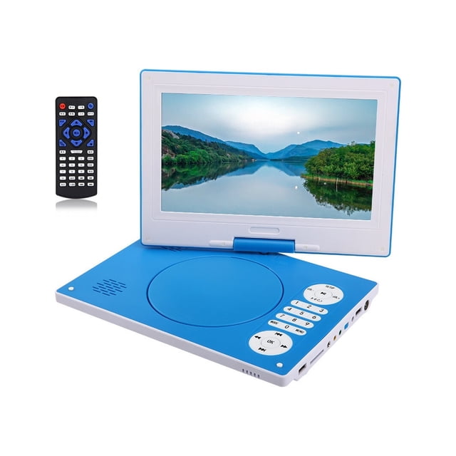 Portable VCD DVD CD MP3 MP4 USB Player HD 9 Inch Screen Card U Disk Playback And Video Input Output FM Radio Speakers ,Swivel Screen