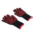 thumbnail image 2 of 2pcs Gants de Grillade Design Indépendant Doigt Lavable Polyester Silicone Matériau 500 ° C Résistance à la Chaleur Gants de Four, 2 of 14