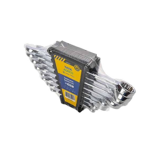 Combination Spanner - Pack Of 8 | Chrome Vanadium Steel, Clockwise Or Anticlockwise Spanner Set | A Spanner Works- Gripping Nut & Bolt | Mechanical Use Spanner Set