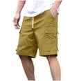 thumbnail image 2 of EOYWHK Cycling Shorts for Men Elastic Waist Athletic Shorts Loose Fit Solid Color Gym Workout Running Shorts, 2 of 7