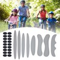 thumbnail image 4 of Visland 27 Pcs/Set Cycling Helmet Sponge Pad Kit Breathable Washable Shock Absorbing Universal Mountain Road Bike Riding Helmet Padding Lining Cushion Kit, 4 of 8