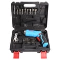 thumbnail image 1 of FIXTEC 4V Lithium-Ion Cordless 2-in-1 Pivoting Screwdriver Tool Set with 1.5Ah Battery, USB Cable and Storage Case, 49 Piece Tool Set, 1 of 8